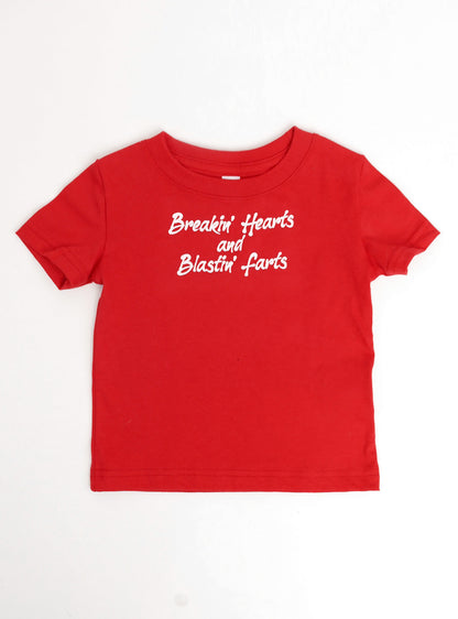 Breakin' Hearts & Blastin' Farts Dog Tee
