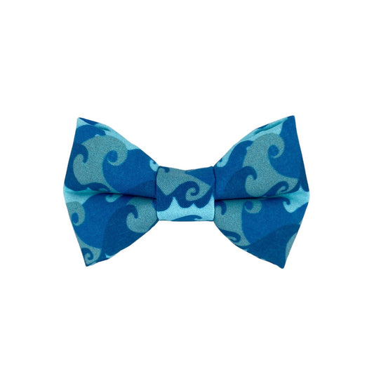 Waves Dog Collar Bow Tie