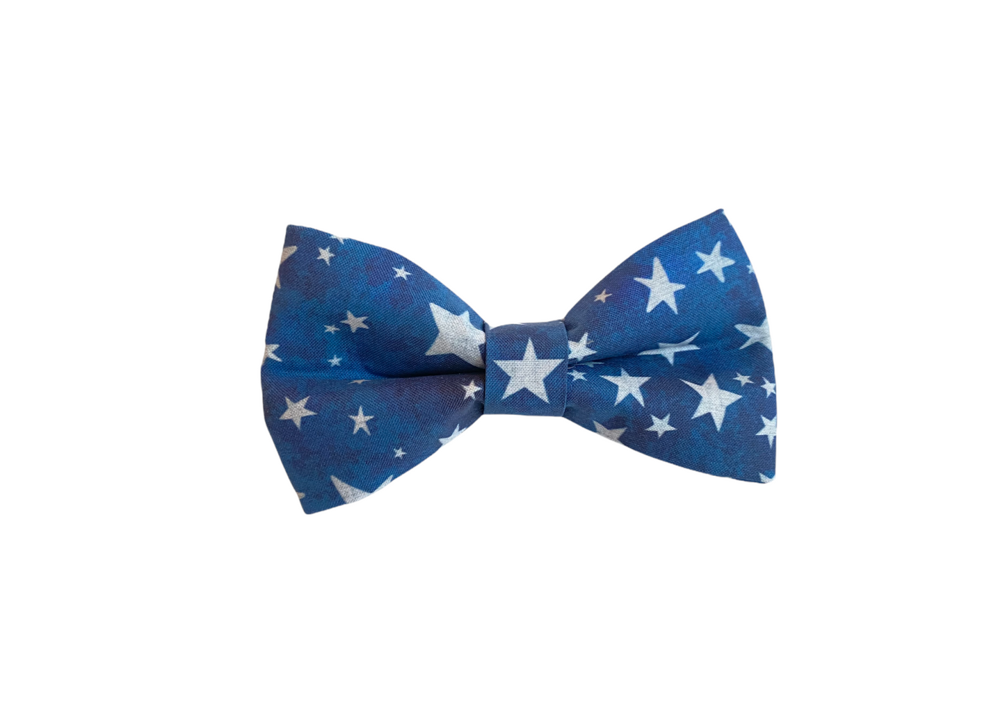 Blue Stars Dog Collar Bow Tie