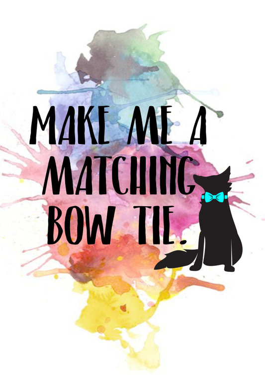 Matching Dog Collar Bow Tie
